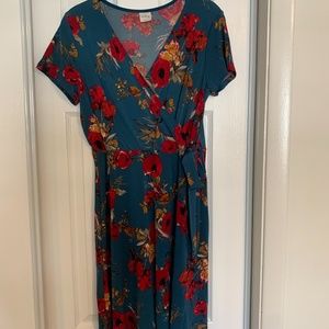 Kaleigh Medium Faux Teal Dress